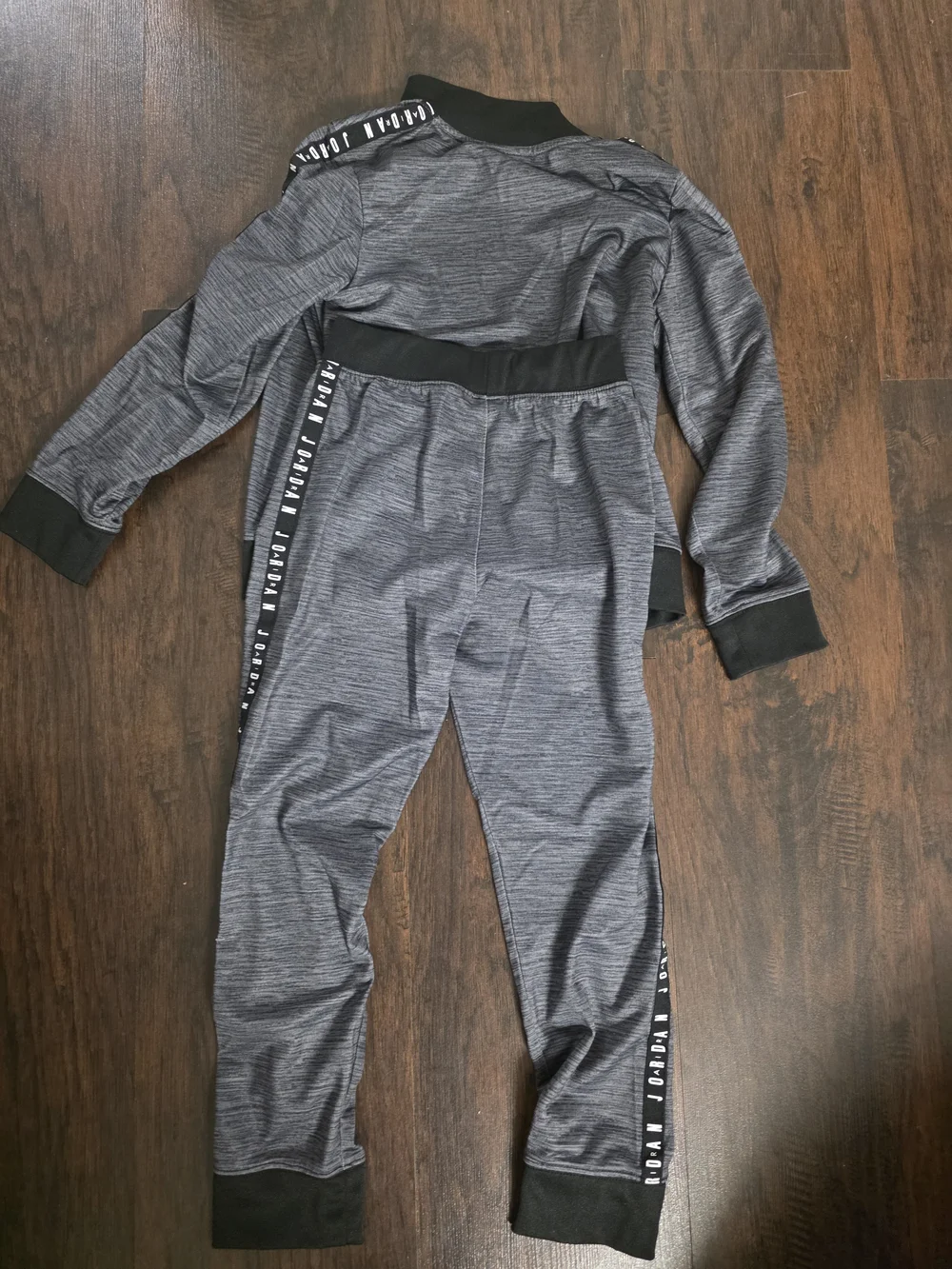 Jordan Boys Heathered Gray Track Pants & Jacket Set And Another Track Set 6-7